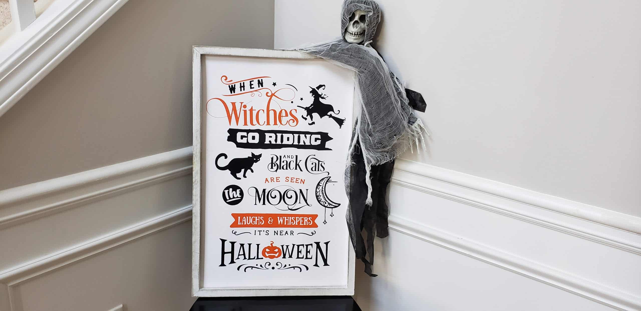 Read more about the article Using HTV to Create a Wooden Halloween Sign